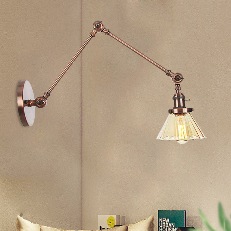 Nova Industrial Cone Glas-Wandleuchte
