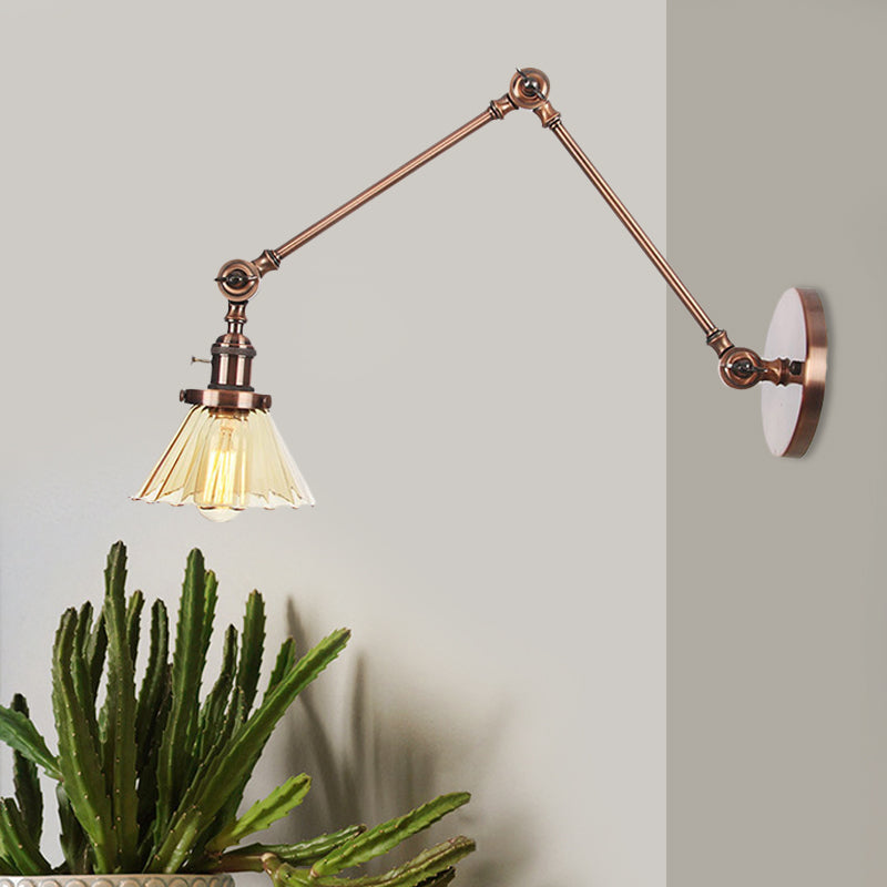 Nova Industrial Cone Glas-Wandleuchte