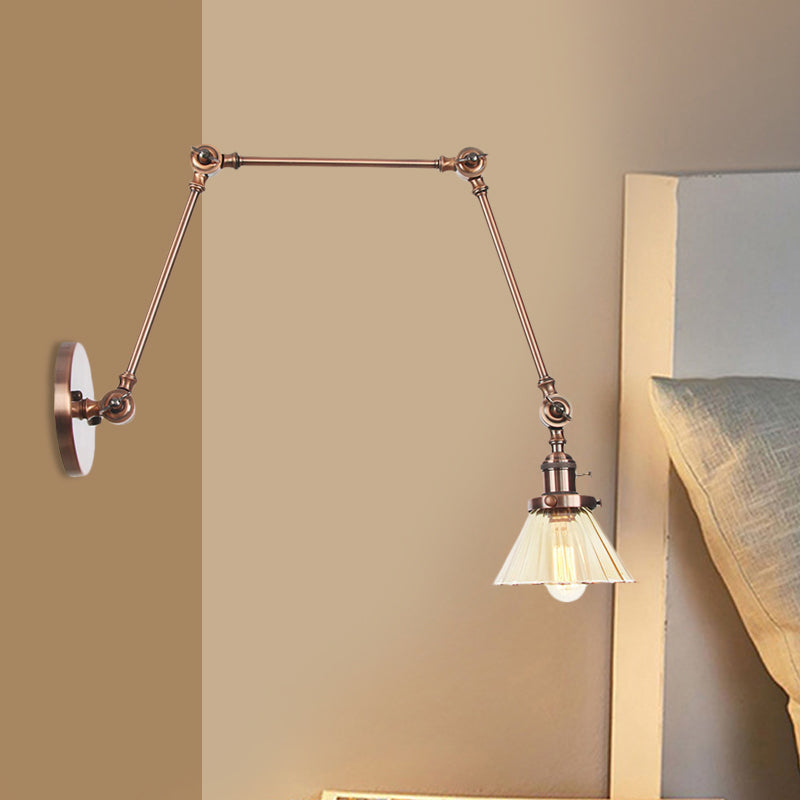 Nova Industrial Cone Glas-Wandleuchte