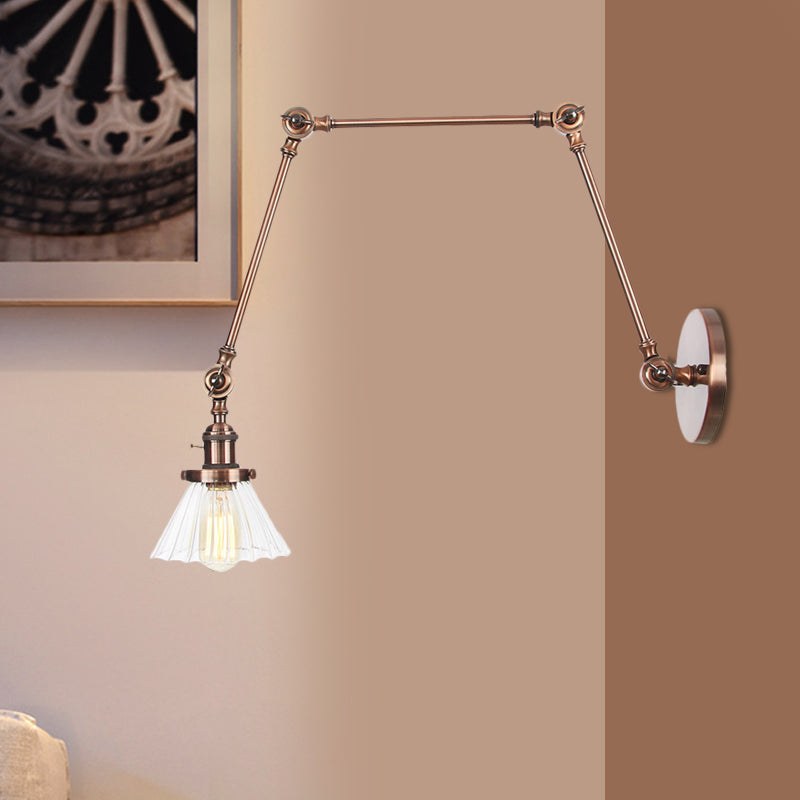 Nova Industrial Cone Glas-Wandleuchte