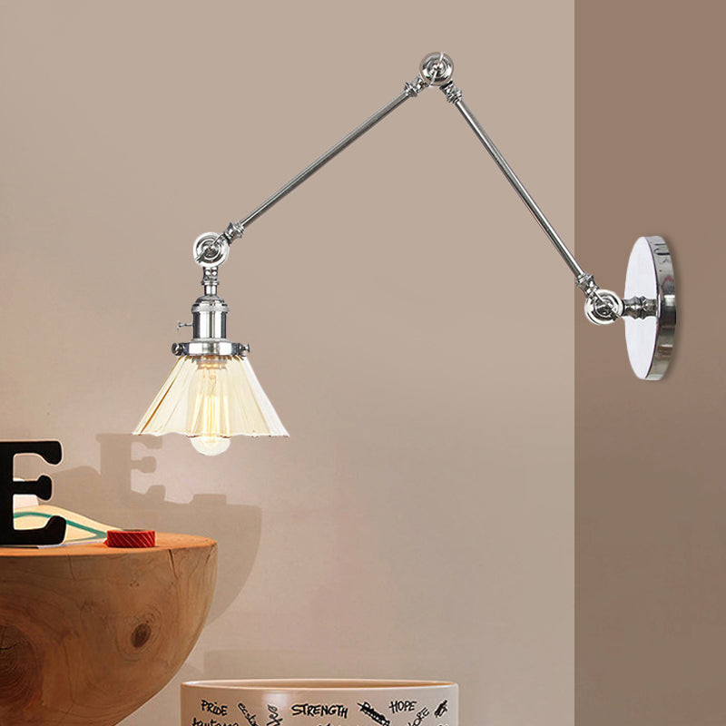 Nova Industrial Cone Glas-Wandleuchte