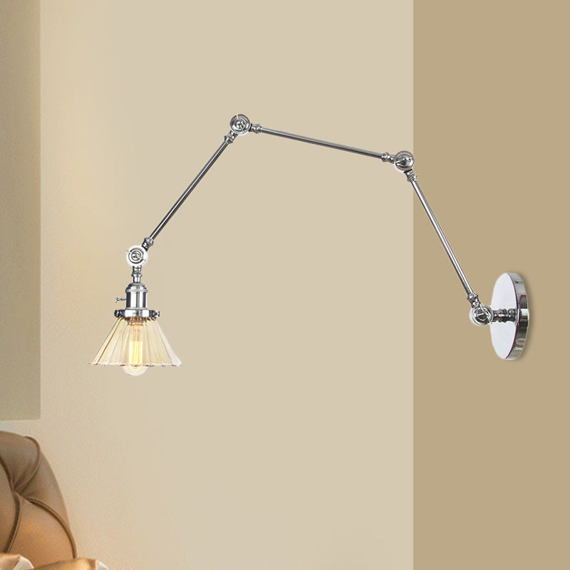 Nova Industrial Cone Glas-Wandleuchte