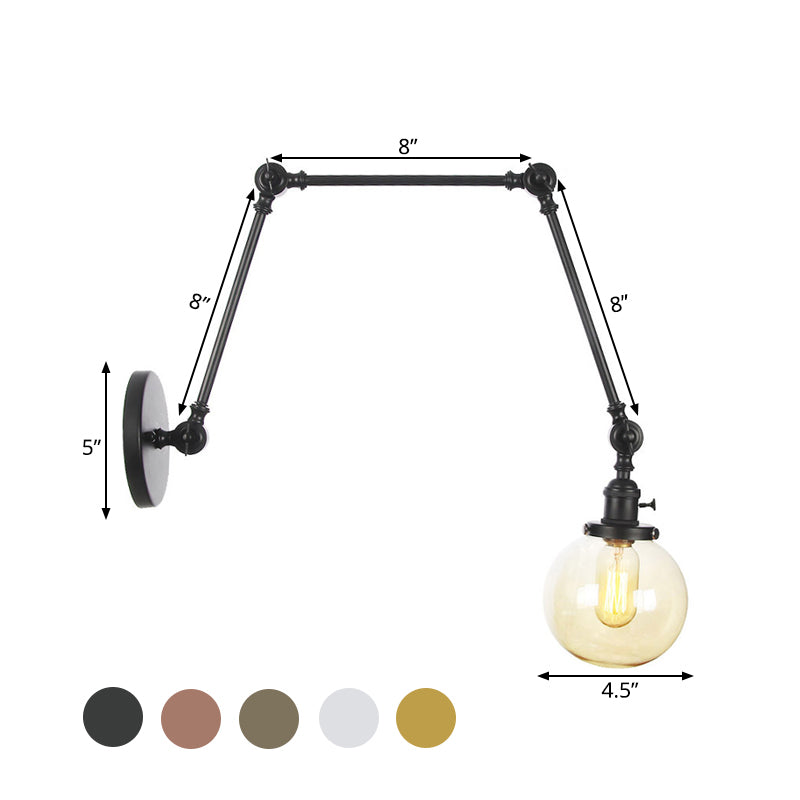 Orion Adjustable Orb Glass Wall Sconce