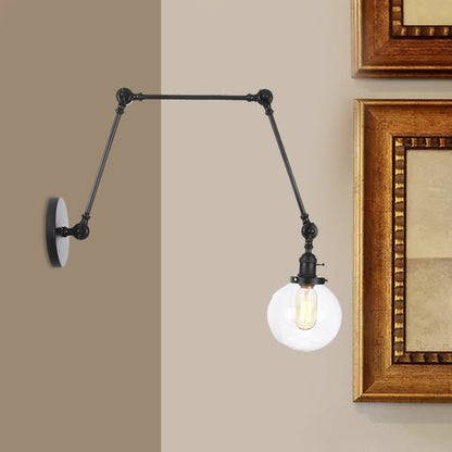 Orion Adjustable Orb Glass Wall Sconce