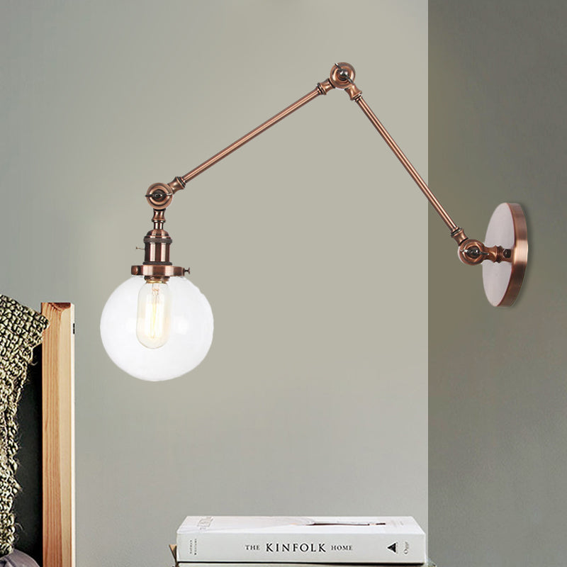 Orion Adjustable Orb Glass Wall Sconce