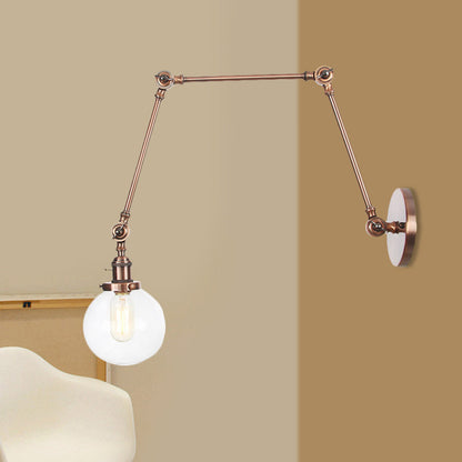 Orion Adjustable Orb Glass Wall Sconce