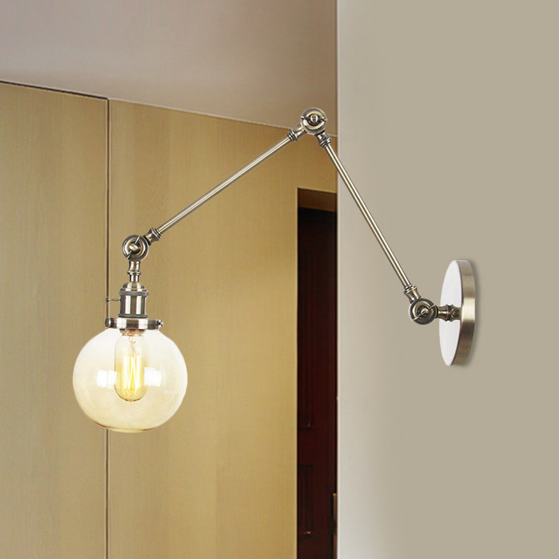 Orion Adjustable Orb Glass Wall Sconce