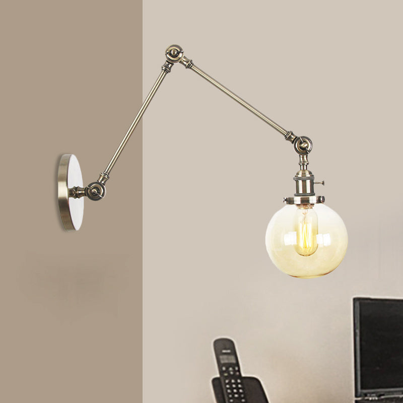 Orion Adjustable Orb Glass Wall Sconce