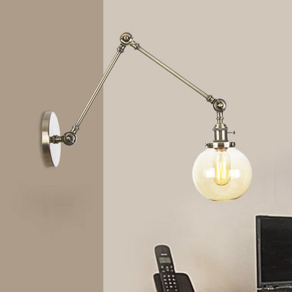 Orion Adjustable Orb Glass Wall Sconce