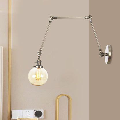 Orion Adjustable Orb Glass Wall Sconce