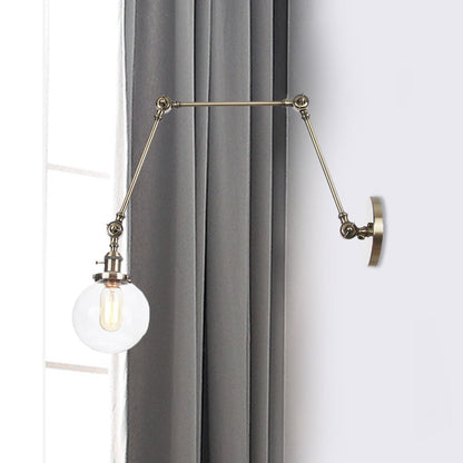 Orion Adjustable Orb Glass Wall Sconce