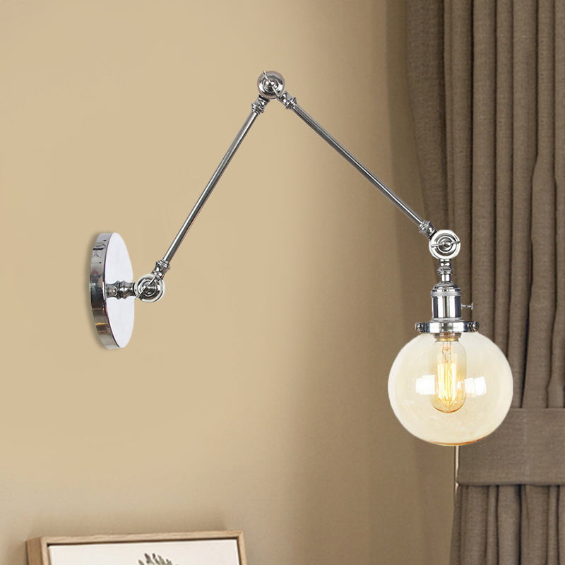 Orion Adjustable Orb Glass Wall Sconce