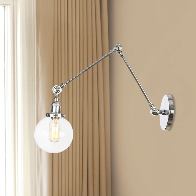Orion Adjustable Orb Glass Wall Sconce