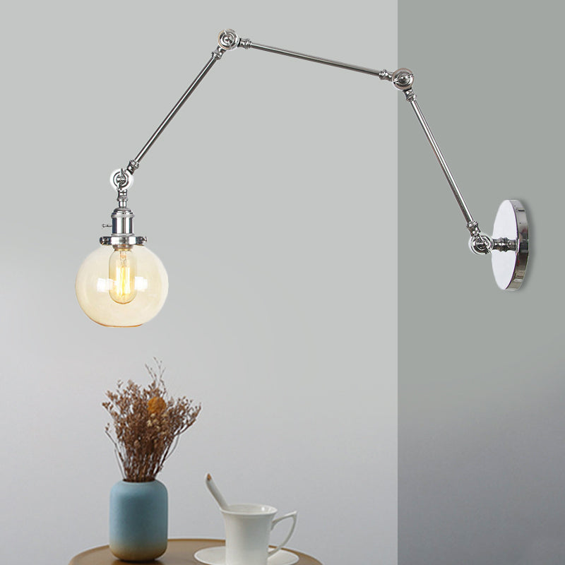Orion Adjustable Orb Glass Wall Sconce