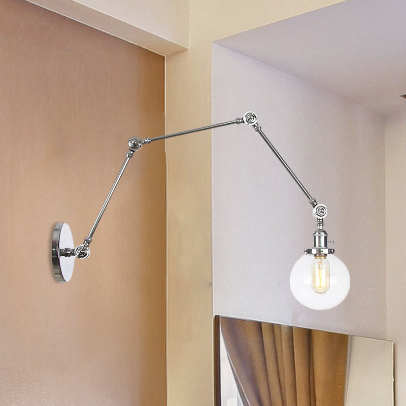 Orion Adjustable Orb Glass Wall Sconce