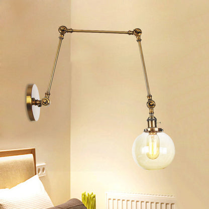 Orion Adjustable Orb Glass Wall Sconce