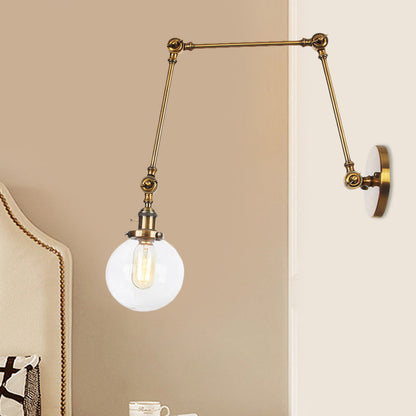 Orion Adjustable Orb Glass Wall Sconce