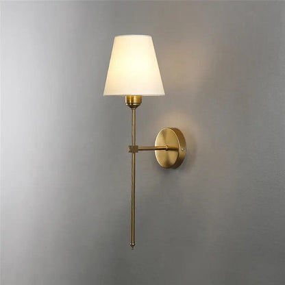 Lucienne Fabric Shade Wall Lamp with Modern Linear Design
