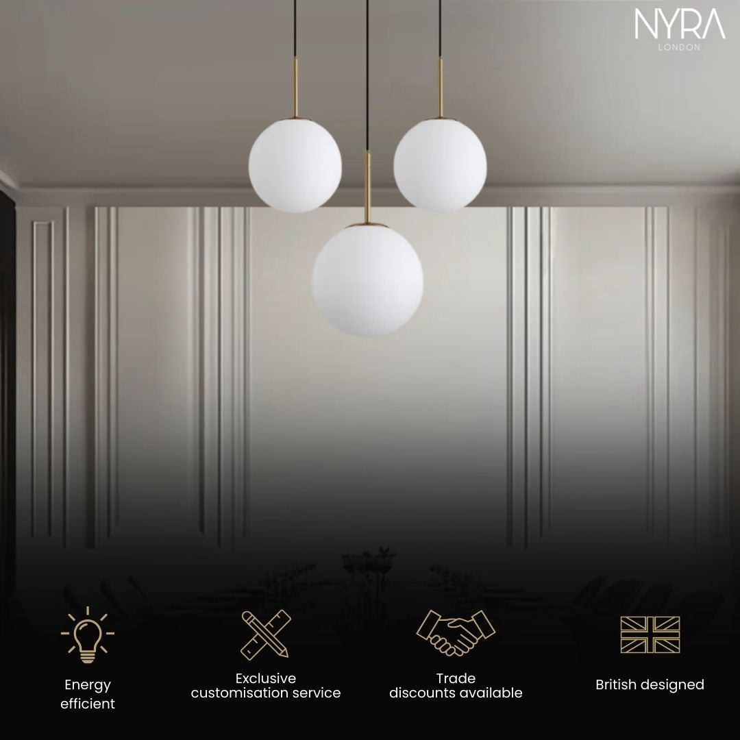 Elena Scandinavian Glass Pendant Light