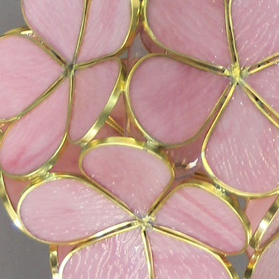Aurélie Tiffany-Style Flower Pendant Light Blue Stained Glass