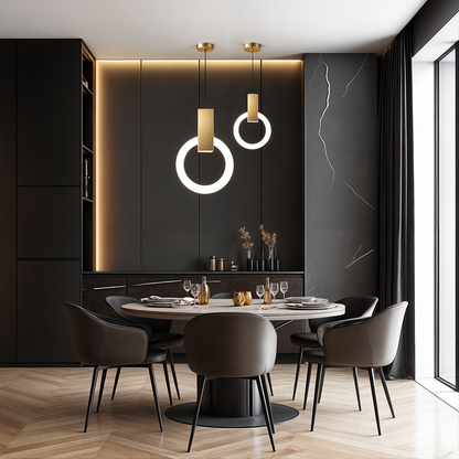 Isabelle Circular Halo Pendant