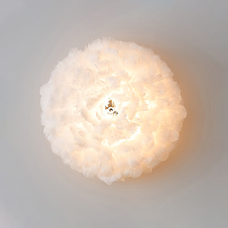 Océane Feather Bloom Wall Light Sconce