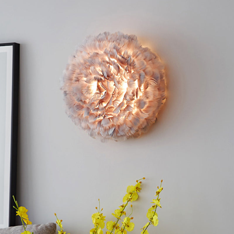 Océane Feather Bloom Wall Light Sconce