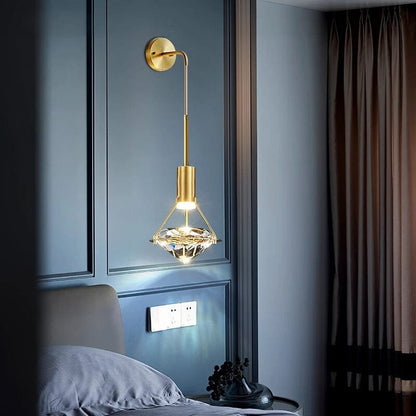 Aurélien Diamond Crystal Wall Lamp with Elegant Modern Glow