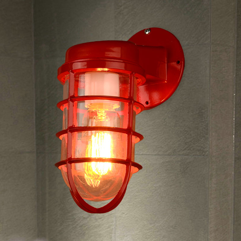 Margaux Metallkäfig Wandleuchte Glas Industrie Außenbeleuchtung