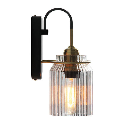 Sophie Clear Prismatic Glass Can Wall Sconce