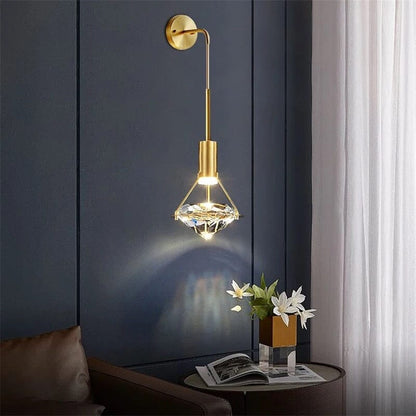 Aurélien Diamond Crystal Wall Lamp with Elegant Modern Glow