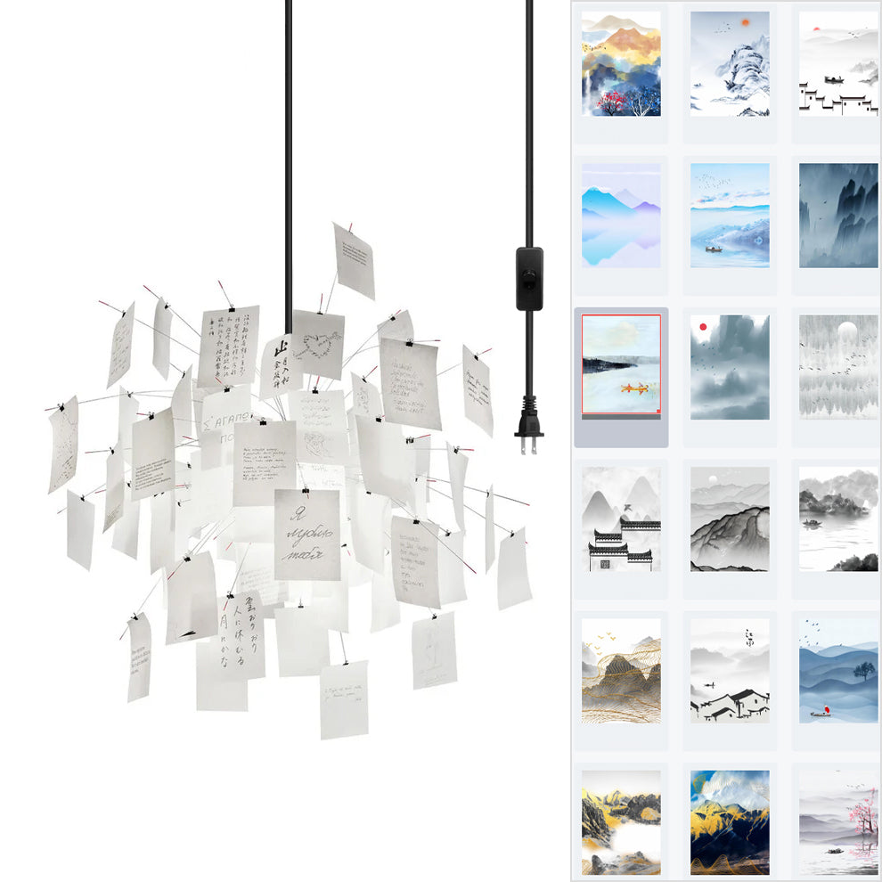 Élise Paper Art Plug-In Hängeleuchte
