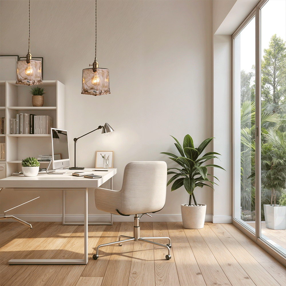 Elena Modern Geometric Glass Pendant