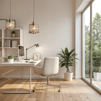 Elena Modern Geometric Glass Pendant