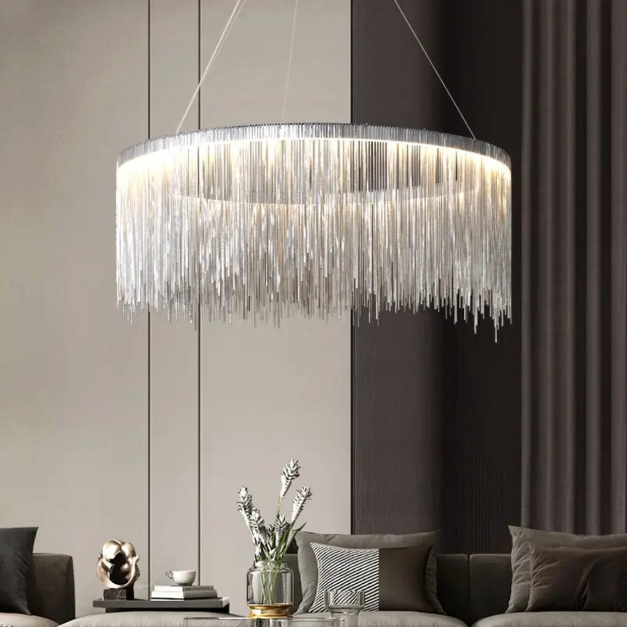 Juliette Nordic Round Tassel Chain Chandelier