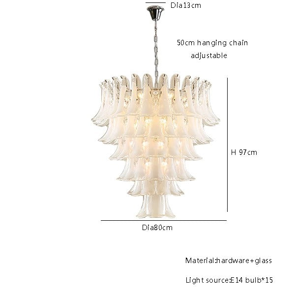 Camille Glas-Anhänger mit modellierten Blütenblättern