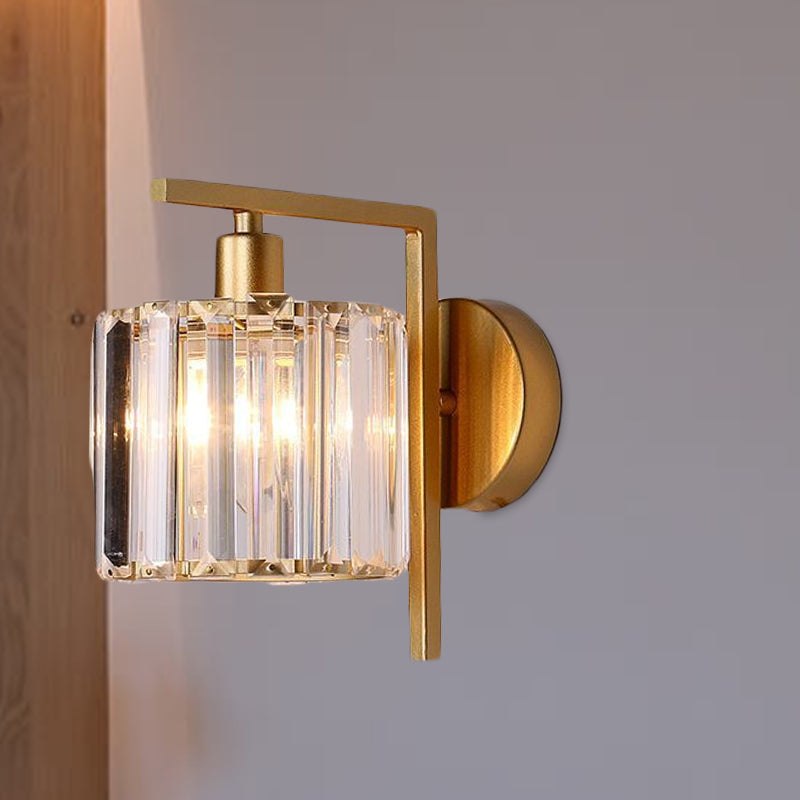Juliette Modern Column Crystal Wall Lamp – Gold, 5 to 9 Inch