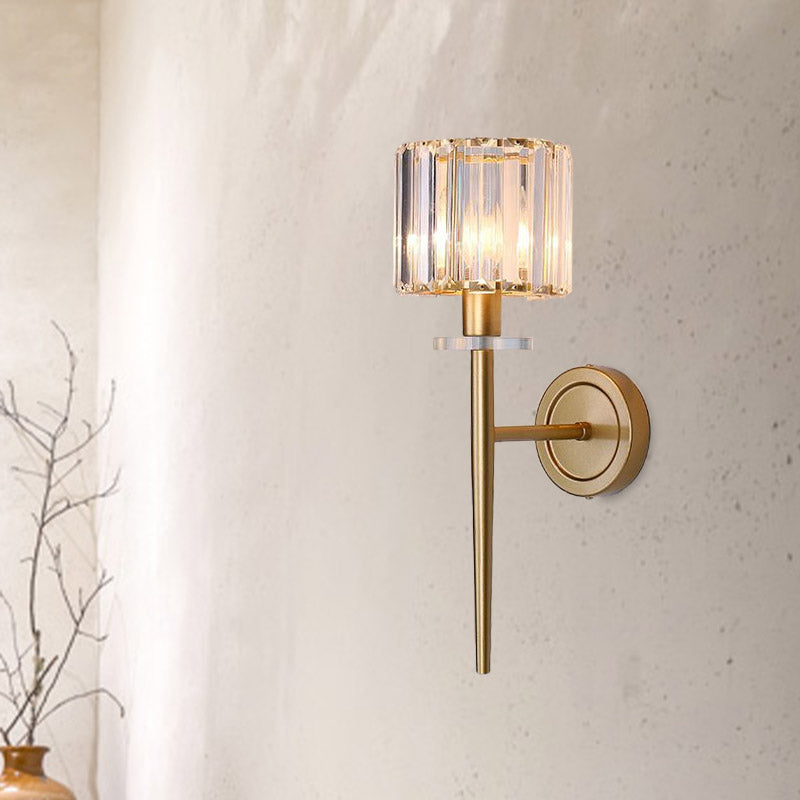 Madeleine Kristallblock Gold Wandleuchte