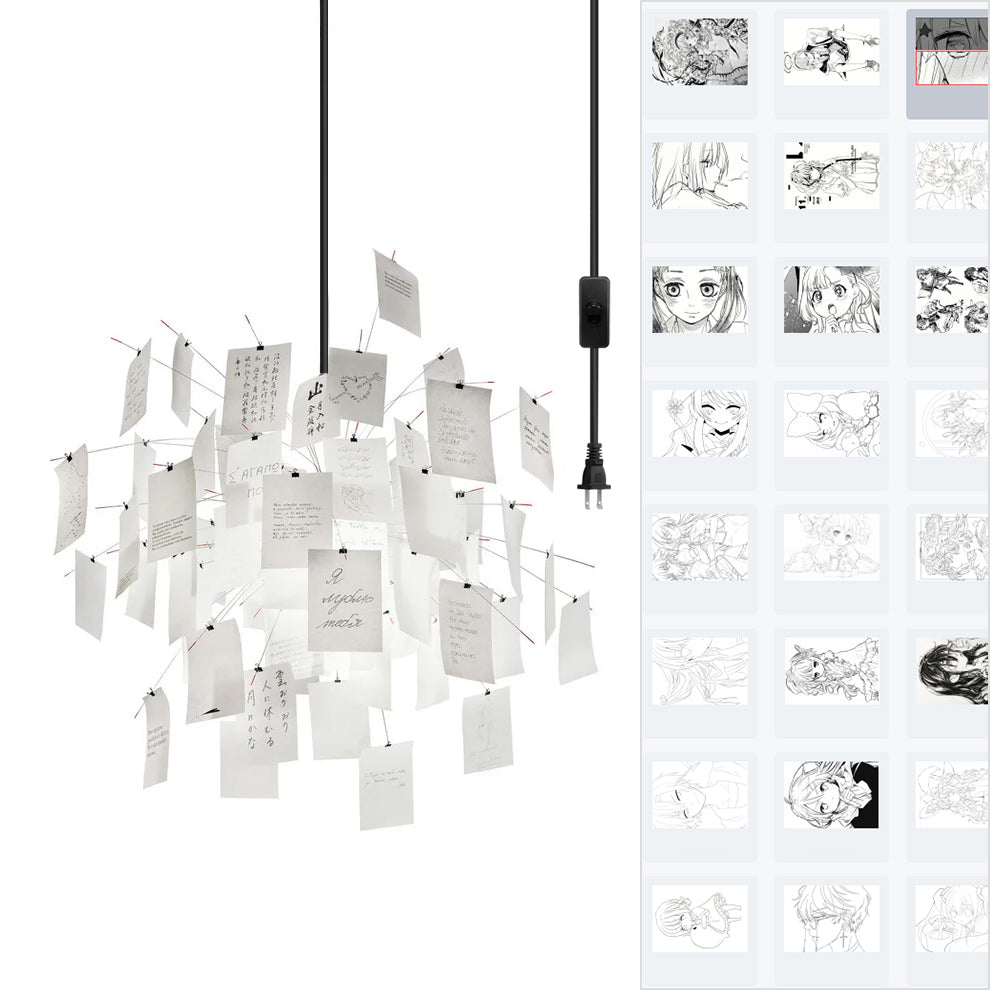 Élise Paper Art Plug-In Hängeleuchte