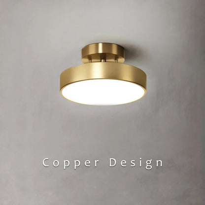 Juliette Brass Drum Ceiling Lamp