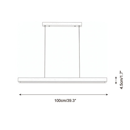 Elodie Minimal Walnut Wood Linear Chandelier