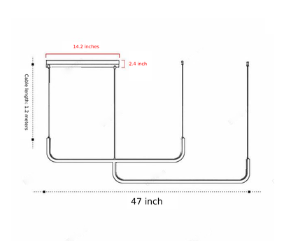 Camille Minimalistische Lineare LED-Kronleuchter Moderne Gold Schwarz Deckenleuchte