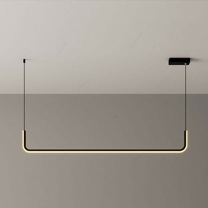Camille Minimalistische Lineare LED-Kronleuchter Moderne Gold Schwarz Deckenleuchte