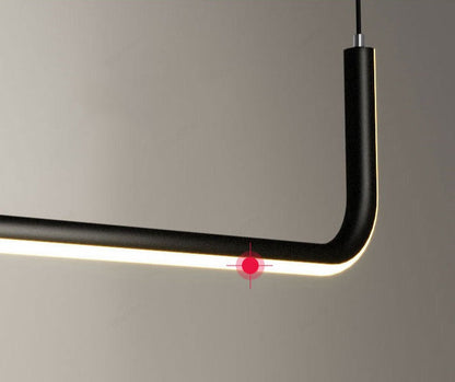 Camille Minimalistische Lineare LED-Kronleuchter Moderne Gold Schwarz Deckenleuchte
