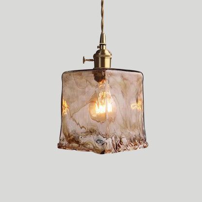 Elena Modern Geometric Glass Pendant