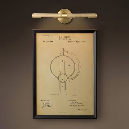 Émile Anvers Picture Wall Lamp with Brass Finish