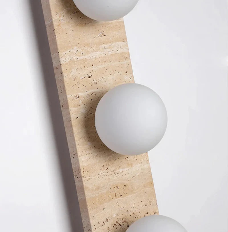 Élodie Arco Travertin LED-Wandleuchte