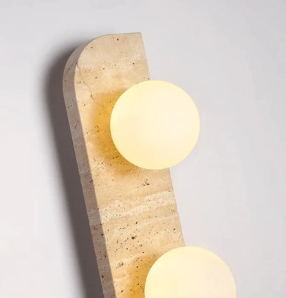 Élodie Arco Travertin LED-Wandleuchte