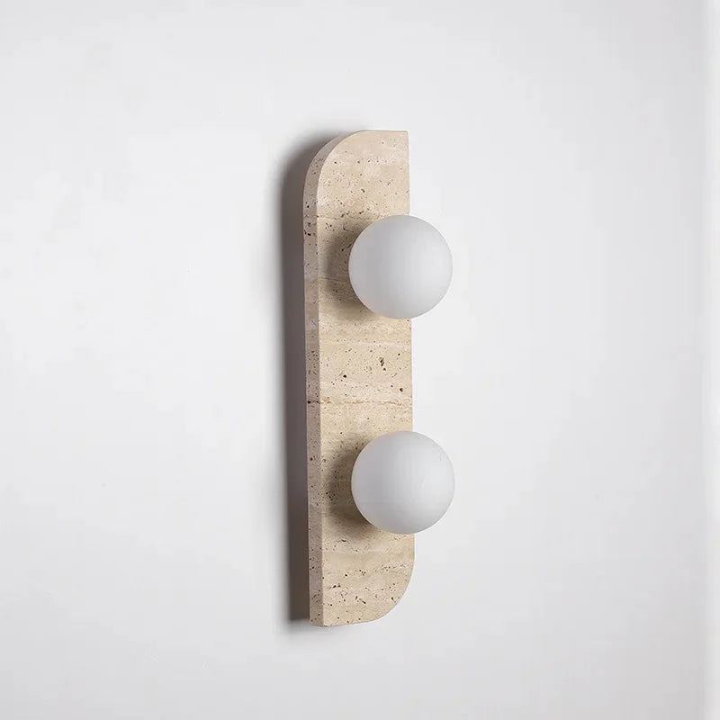 Élodie Arco Travertin LED-Wandleuchte