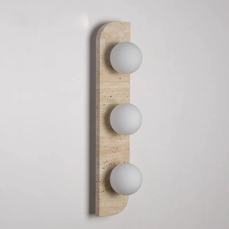 Élodie Arco Travertin LED-Wandleuchte